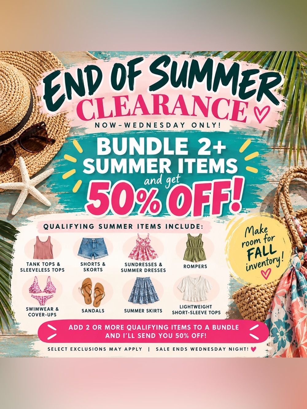 END OF SUMMER SALE